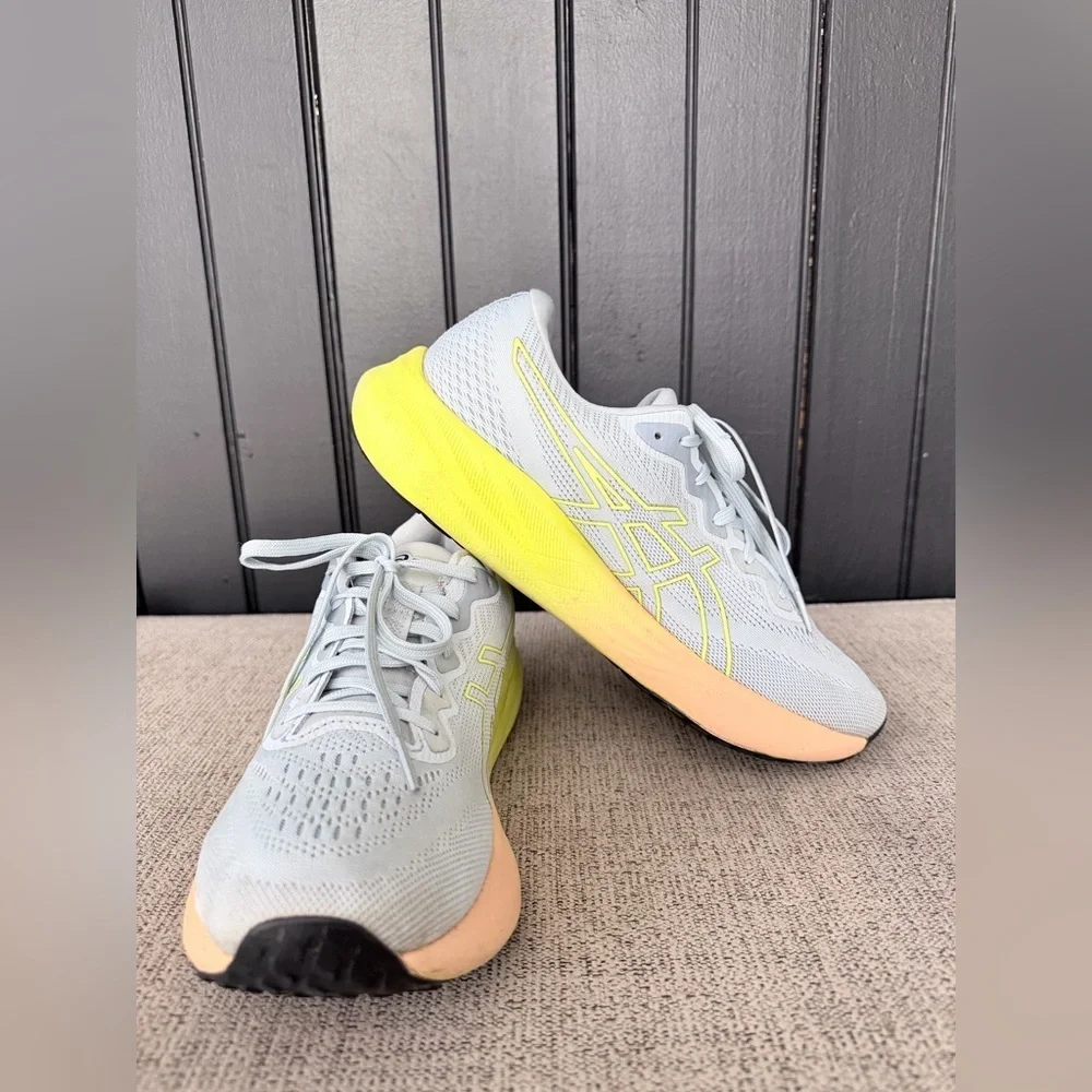 ASICS Women's Gel-Plus Paris Athletic Shoes - Cool Grey And Safety Yellow